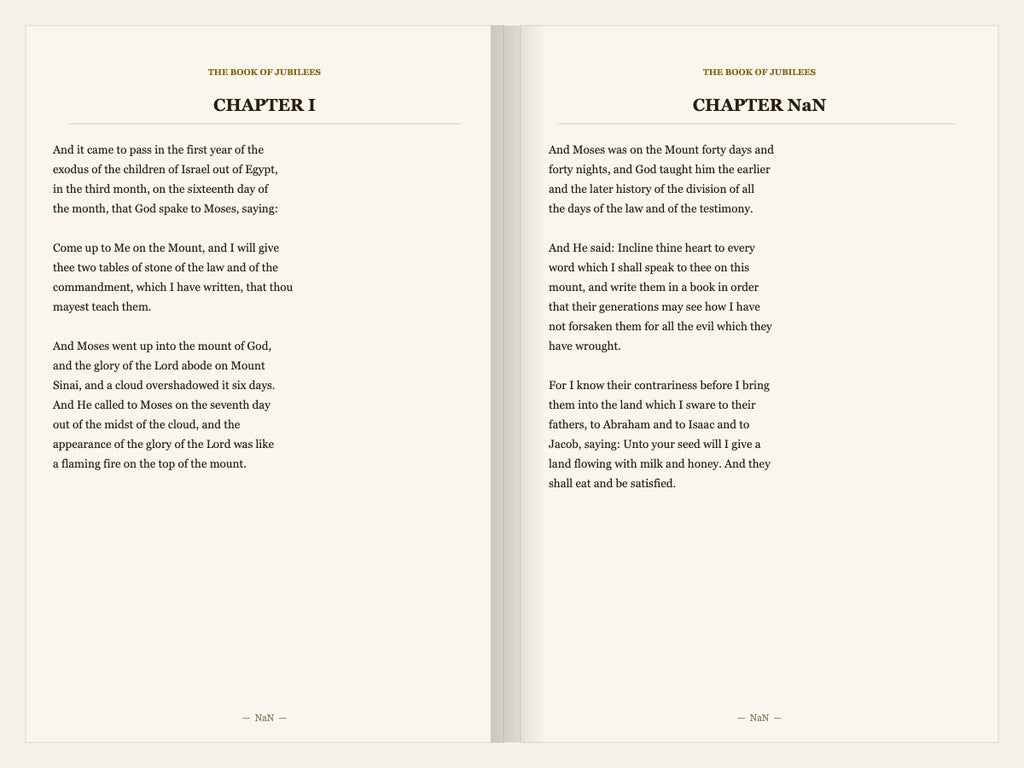 The Book of Jubilees — Collector's Edition