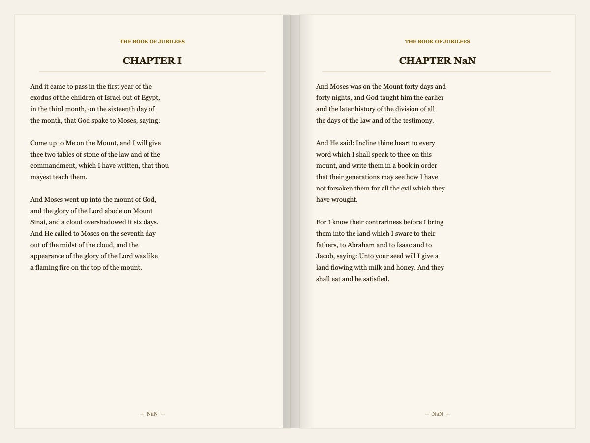 The Book of Jubilees — Collector's Edition